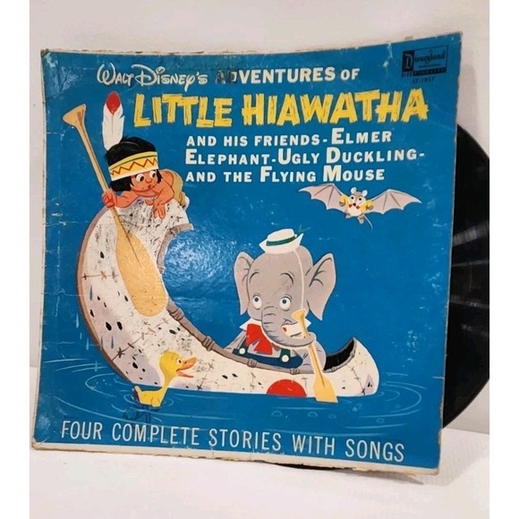 WALT DISNEY'S- ADVENTURES OF LITTLE HIAWATHA LP RECORD VINYL DQ-1283 - Picture 1 of 4